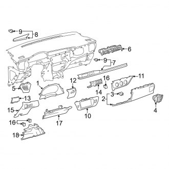 toyota corolla dashboard parts