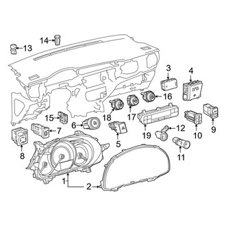Toyota OE - Instrument Panel - Cluster & Switches (Sedan)