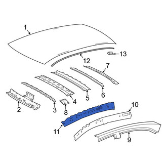 Toyota OE - Left Inner Roof Side Rail