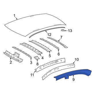 Toyota OE - Left Roof Side Rail