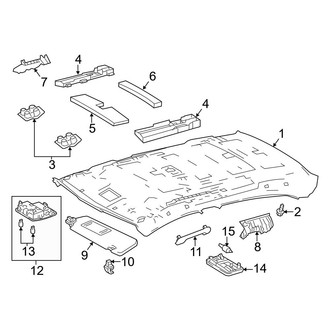 Toyota OE - Roof - Interior Trim (W/O Sunroof)