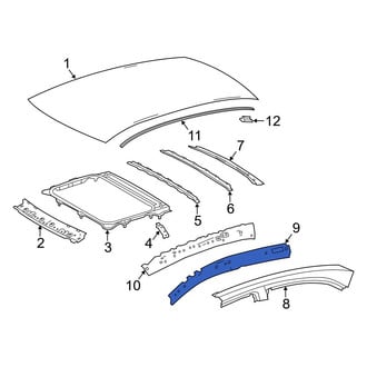 Toyota OE - Left Roof Side Rail Reinforcement