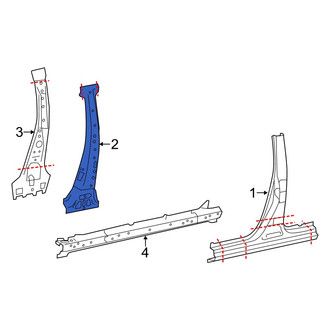 Toyota OE - Left Body B-Pillar Reinforcement