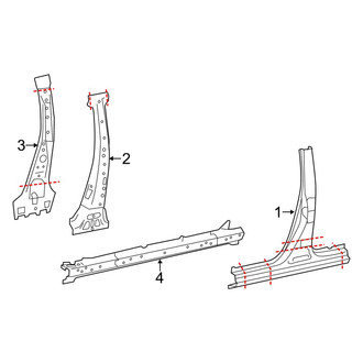 Toyota OE - Pillars, Rocker & Floor - Center Pillar & Rocker