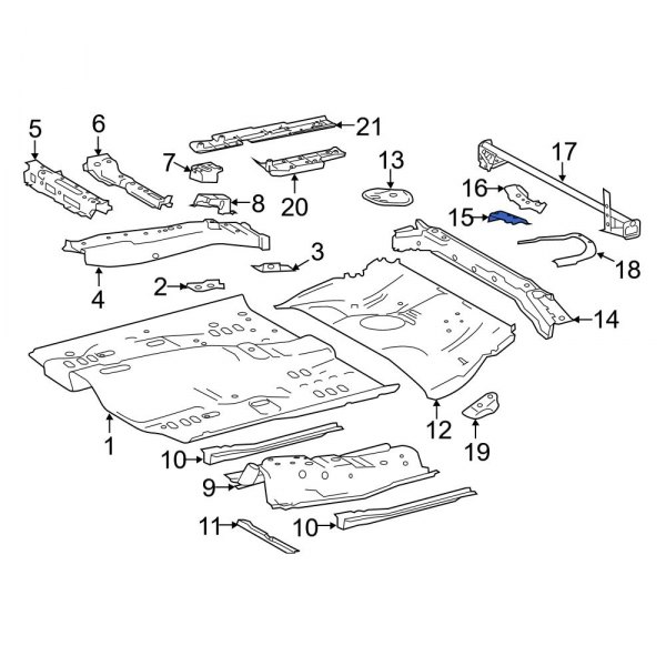 Floor Pan Crossmember Bracket