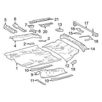 Toyota OE - Pillars, Rocker & Floor - Floor & Rails