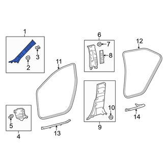 Toyota OE - Left Body A-Pillar Trim Panel