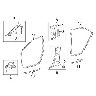 Toyota OE - Pillars, Rocker & Floor - Interior Trim