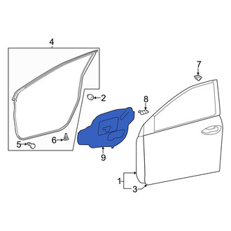 Toyota OE - Front Left Door Water Deflector