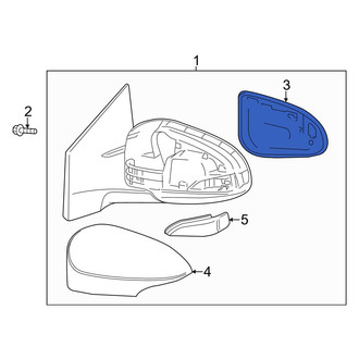 Toyota OE - Front Right Door Mirror Glass