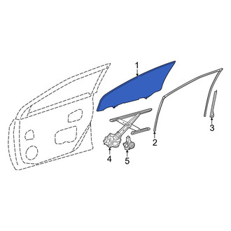 Toyota OE - Front Left Door Glass