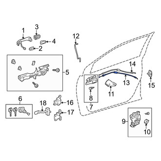Toyota OE - Front Outer Door Latch Cable