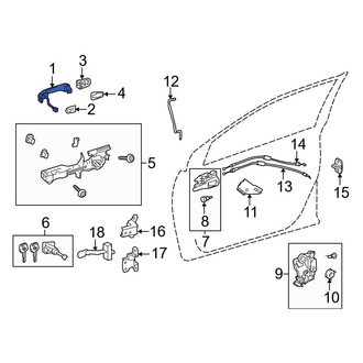 Toyota OE - Rear Outer Exterior Door Handle
