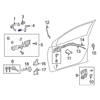Toyota OE - Front Left Outer Exterior Door Handle Gasket