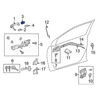 Toyota OE - Front Right Outer Exterior Door Handle Cover