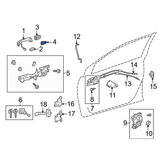 Toyota OE - Front Left Outer Exterior Door Handle Cover Gasket