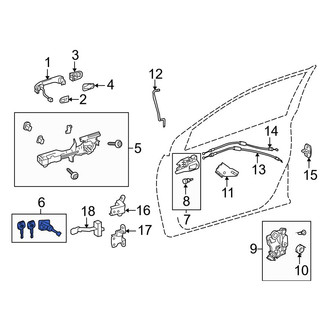 Toyota OE - Front Right Door Lock Cylinder