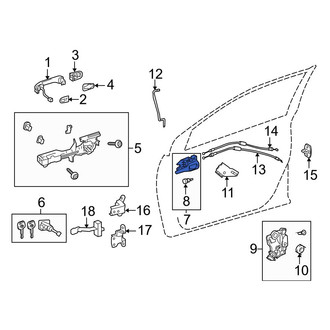 Toyota OE - Rear Left Inner Interior Door Handle