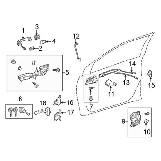 Toyota OE - Front Door - Lock & Hardware
