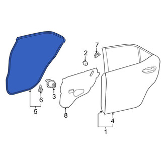 Toyota OE - Rear Right Door Seal