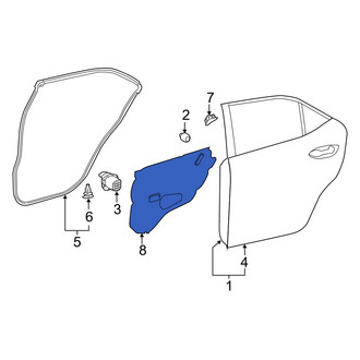 Toyota OE - Rear Right Door Water Deflector