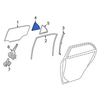 Toyota OE - Rear Left Vent Window Assembly