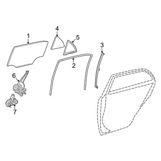 Toyota OE - Rear Door - Glass & Hardware