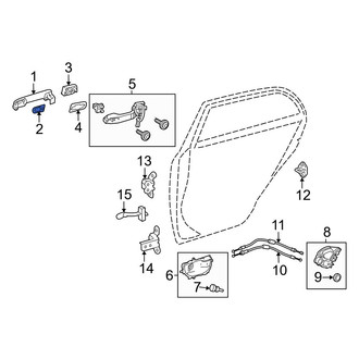 Toyota OE - Front Left Outer Exterior Door Handle Gasket