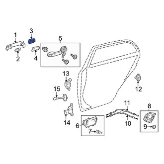 Toyota OE - Front Left Outer Exterior Door Handle Cover