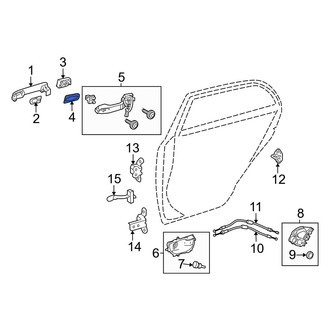 Toyota OE - Front Left Outer Exterior Door Handle Cover Gasket