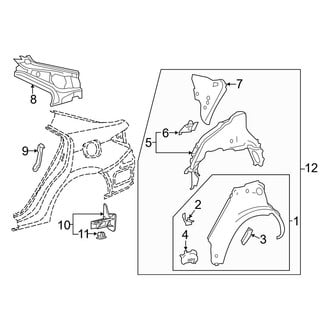 Toyota OE - Rear Right Wheel Housing Side Panel