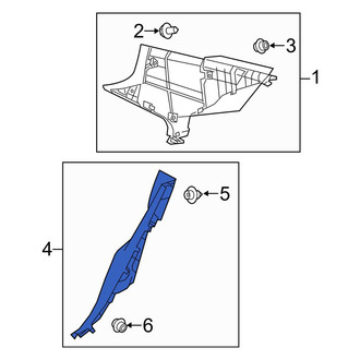 Toyota OE - Rear Left Lower Interior Quarter Panel Trim Panel