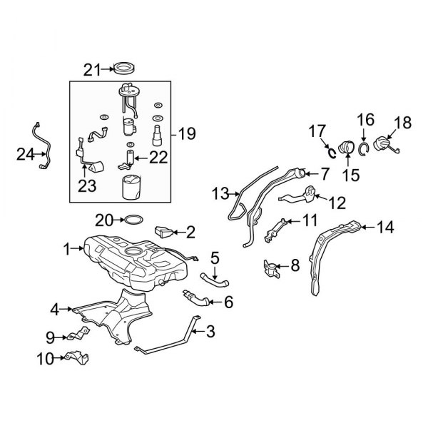 Fuel Tank Filler Neck Retaining Ring