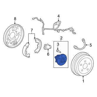 Toyota OE - Rear Wheel Bearing and Hub Assembly