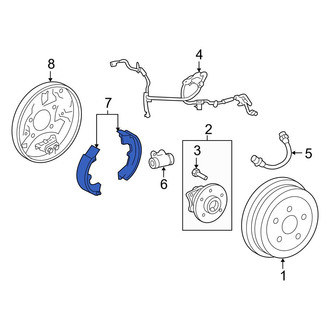Toyota OE - Rear Drum Brake Shoe