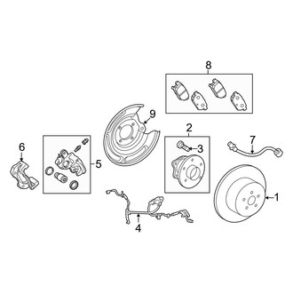Toyota OE - Rear Suspension - Brake Components (Disc Brakes)