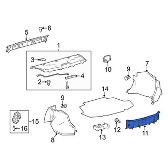 Toyota OE - Rear Trunk Trim Scuff Plate