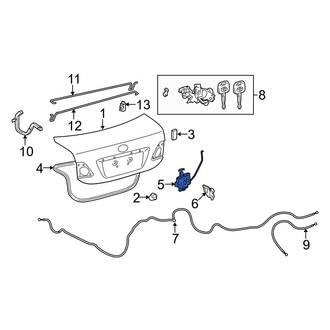 Toyota OE - Rear Deck Lid Latch