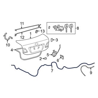 Toyota OE - Rear Deck Lid Release Cable
