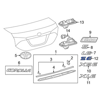 Toyota OE - Rear Deck Lid Emblem