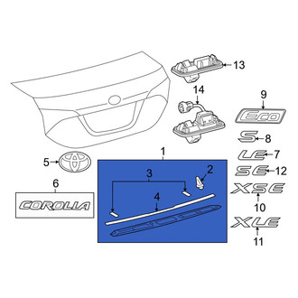Toyota OE - Rear Deck Lid Finish Panel