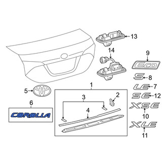 Toyota OE - Rear Deck Lid Emblem