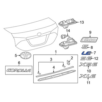 Toyota OE - Rear Deck Lid Emblem