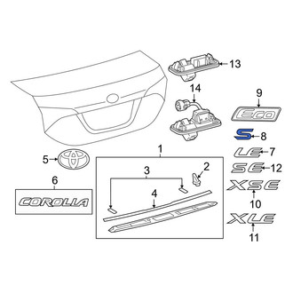 Toyota OE - Rear Deck Lid Emblem