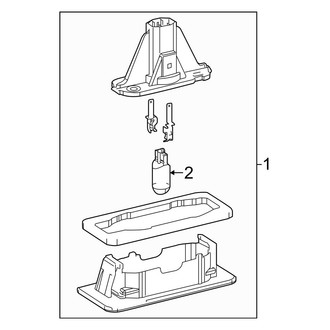 Toyota OE - Rear Lamps - License Lamps