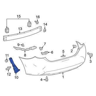 Toyota OE - Rear Left Bumper Guide