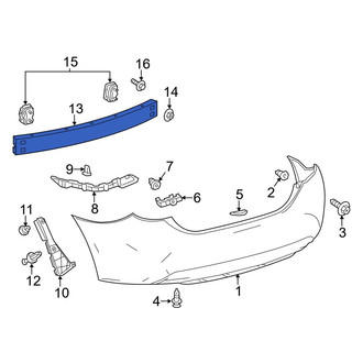 Toyota OE - Rear Bumper Impact Bar