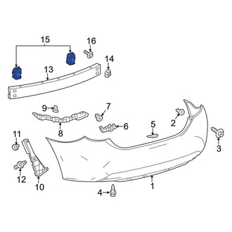 Toyota OE - Rear Left Bumper Impact Bar Bracket