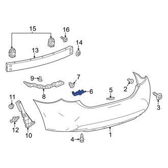 Toyota OE - Rear Left Bumper Cover Bracket