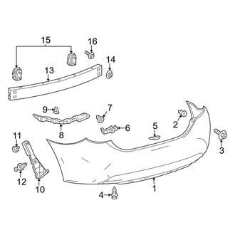 Toyota OE - Rear Bumper - Bumper & Components